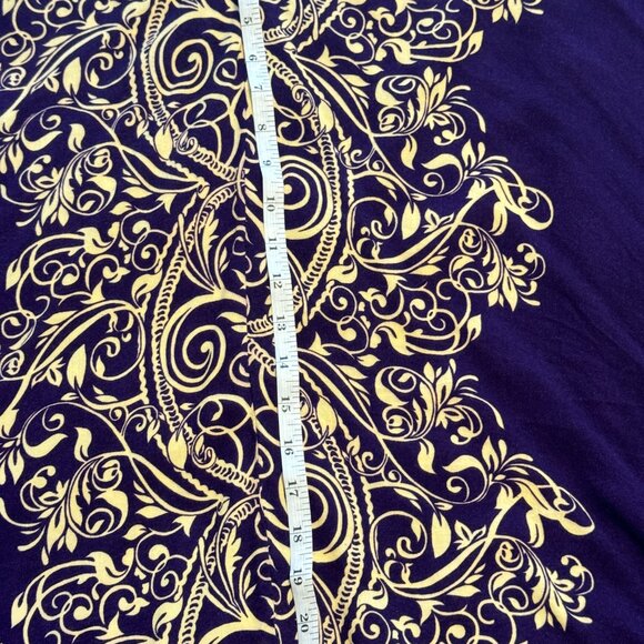 Boho Purple Paisley Wide Leg Romper Jumpsuit - Picture 5 of 5